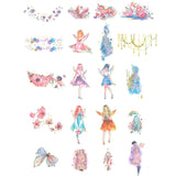 Wrapables Decorative Scrapbooking Washi Stickers, DIY Crafts for Stationery, Diary, Card Making (60 pcs), Gold Foil 2 (Fairies)