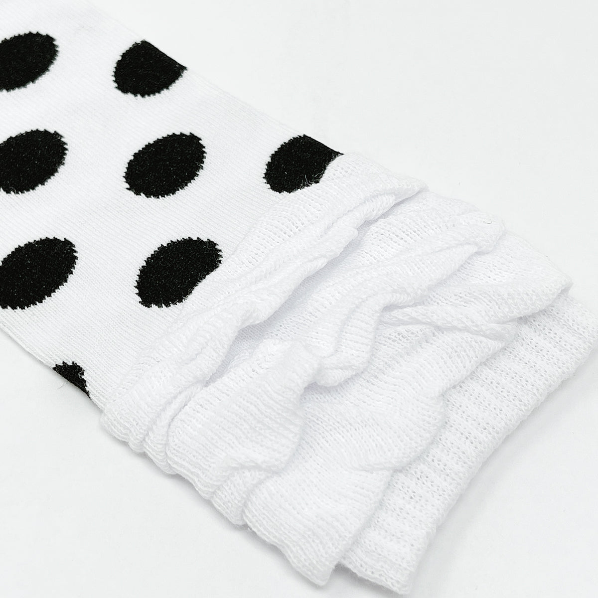 Wrapables Ruched and Dots Baby & Toddler Leg Warmers, White Ruched and Dots