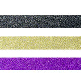 Wrapables Glitter and Shine Washi Tapes Decorative Masking Tapes (Set of 3), Solid Glitter Bold