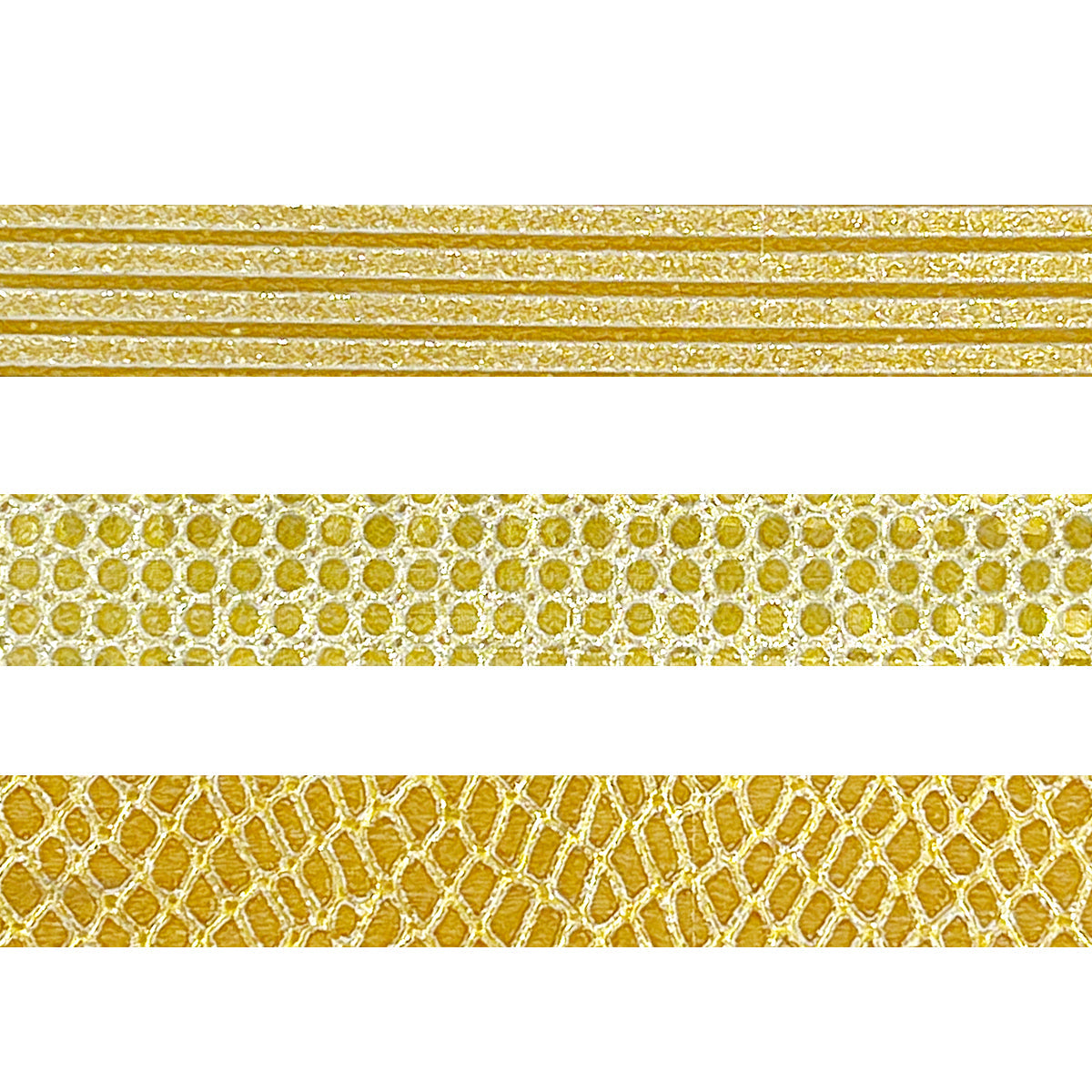 Wrapables Glitter and Shine Washi Tapes Decorative Masking Tapes (Set of 3), Gold Glitz and Snake Print