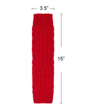 Wrapables Women's Cable Knit Leg Warmers, Red