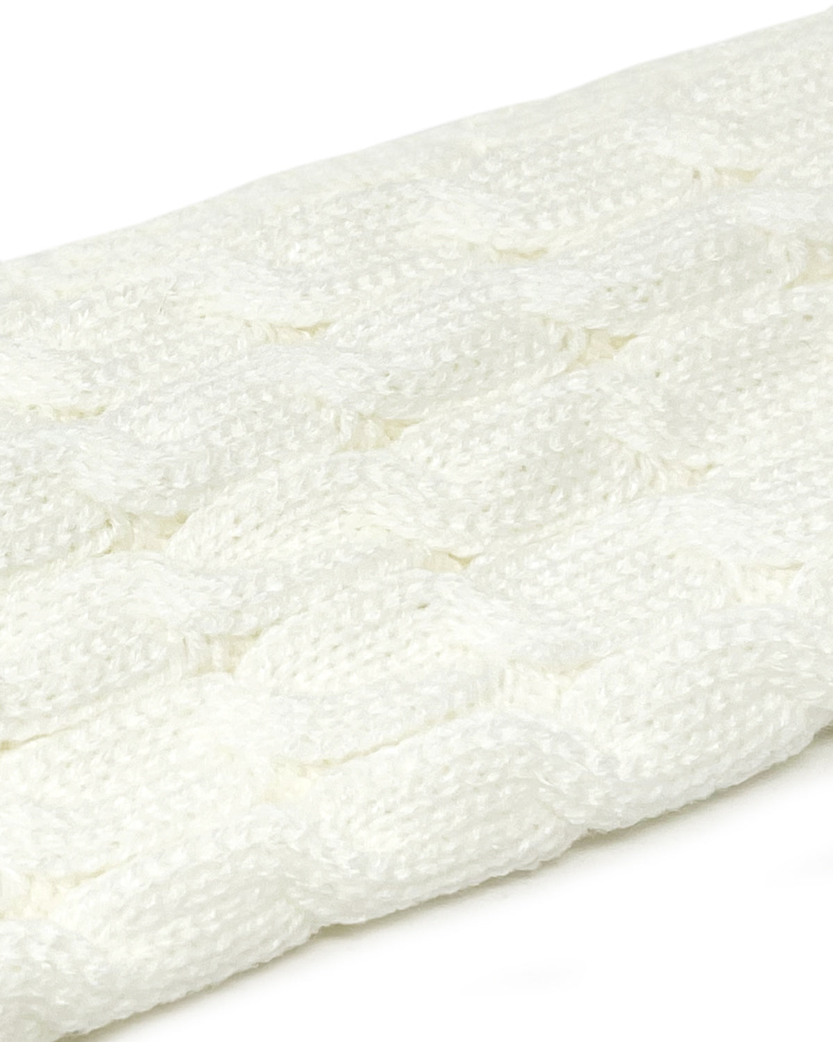 Wrapables Women's Cable Knit Leg Warmers, Cream