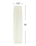 Wrapables Women's Cable Knit Leg Warmers, Cream