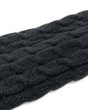 Wrapables Women's Cable Knit Leg Warmers, Black