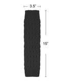 Wrapables Women's Cable Knit Leg Warmers, Black