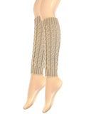 Wrapables Women's Cable Knit Leg Warmers, Khaki