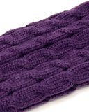 Wrapables Women's Cable Knit Leg Warmers, Purple