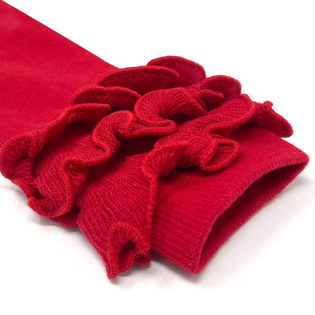 Wrapables Really Ruffly Baby & Toddler Leg Warmers, Red