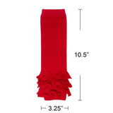 Wrapables Really Ruffly Baby & Toddler Leg Warmers, Red