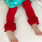 Wrapables Really Ruffly Baby & Toddler Leg Warmers, Red