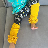 Wrapables Really Ruffly Baby & Toddler Leg Warmers, Mustard