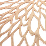 Wrapables Vinyl Metallic Colored Placemats for Weddings, Parties, Special Events (Set of 4), Rose Gold Blossom