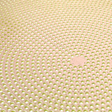 Wrapables Vinyl Metallic Colored Placemats for Weddings, Parties, Special Events (Set of 4), Champagne Round Dots