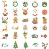 Wrapables Holiday Scrapbooking Washi Stickers, DIY Crafts for Stationery, Diary, Card Making (60 pcs), Reindeer & Gingerbreads