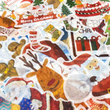 Wrapables Holiday Scrapbooking Washi Stickers, DIY Crafts for Stationery, Diary, Card Making (60 pcs), Snowflakes & Reindeer