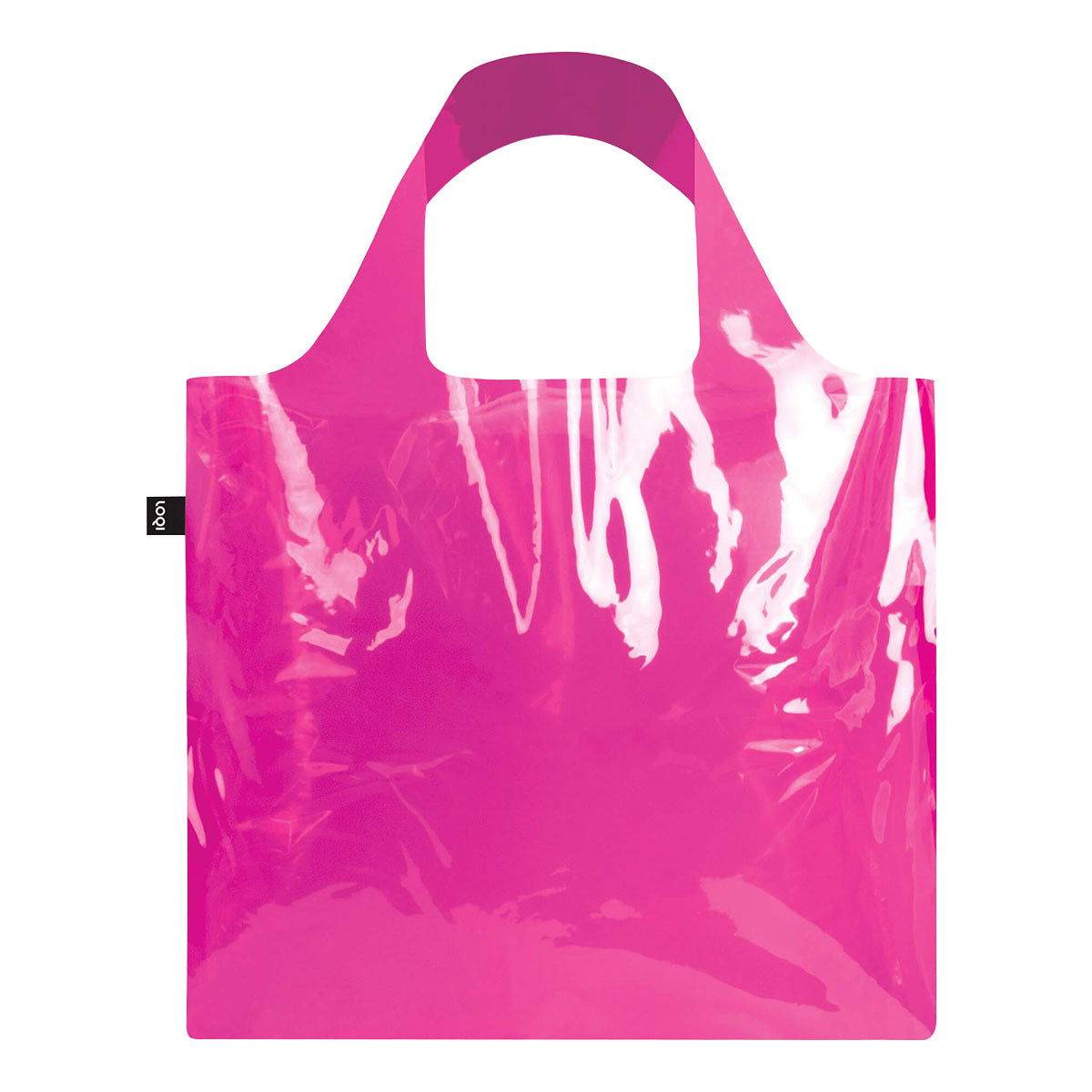 LOQI Transparent Pink Reusable Shopping Bag