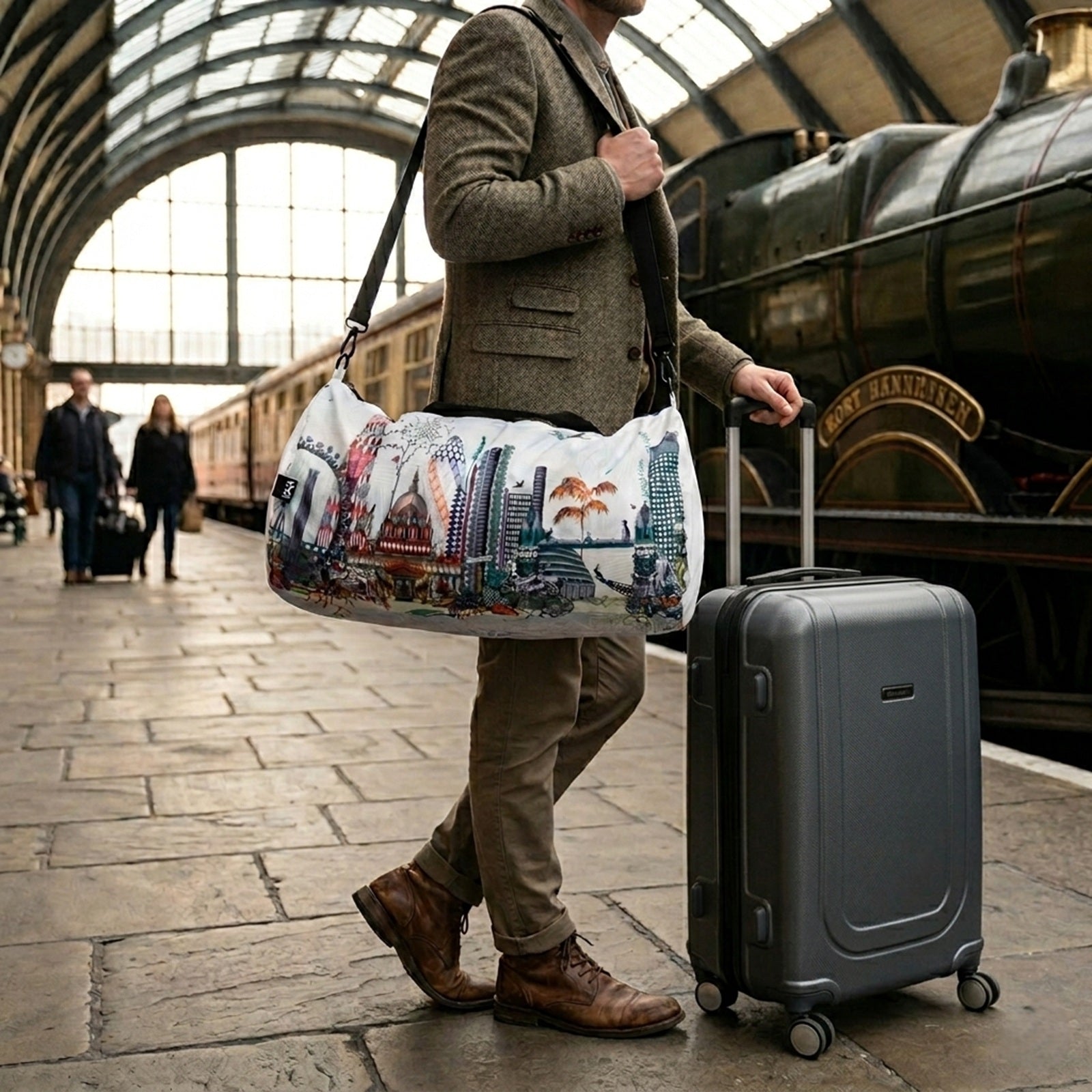 LOQI Kristjana S Williams Silver & London Weekender