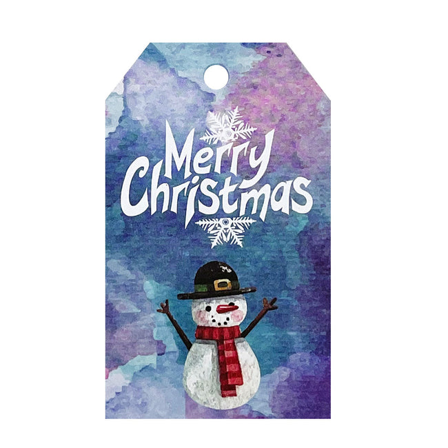 Wrapables Christmas Holiday Gift Tags/Kraft Paper Hang Tags for Gift-Wrapping, Labeling, Package Decoration, (50pcs), Festive Fun