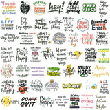 Wrapables Waterproof Vinyl Stickers for Water Bottles, Laptop, Phones, Skateboards, Decals for Teens, 100pcs, Quotes