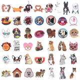 Wrapables Waterproof Vinyl Stickers for Water Bottles, Laptop, Phones, Skateboards, Decals for Teens, 80pcs, Adorable Doggies