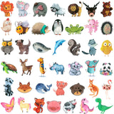 Wrapables Waterproof Vinyl Stickers for Water Bottles, Laptop, Phones, Skateboards, Decals for Teens, 80pcs, Cute Animals
