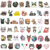 Wrapables Waterproof Vinyl Stickers for Water Bottles, Laptop, Phones, Skateboards, Decals for Teens, 80pcs, Love Kitties