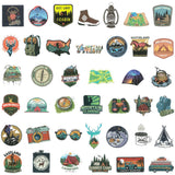 Wrapables Waterproof Vinyl Stickers for Water Bottles, Laptop, Phones, Skateboards, Decals for Teens, 80pcs, Mountain Adventures