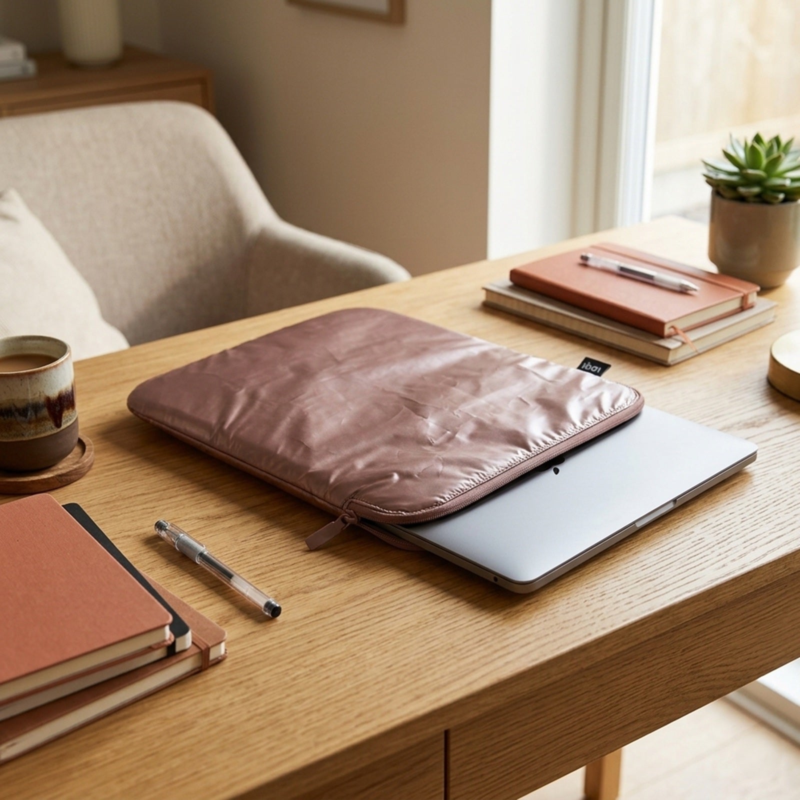 LOQI Metallic Rose Gold Laptop Cover