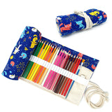 Wrapables Pencil Roll Organizer, Colored Pencil Wrap Pouch (72 slots), Cats & Birds