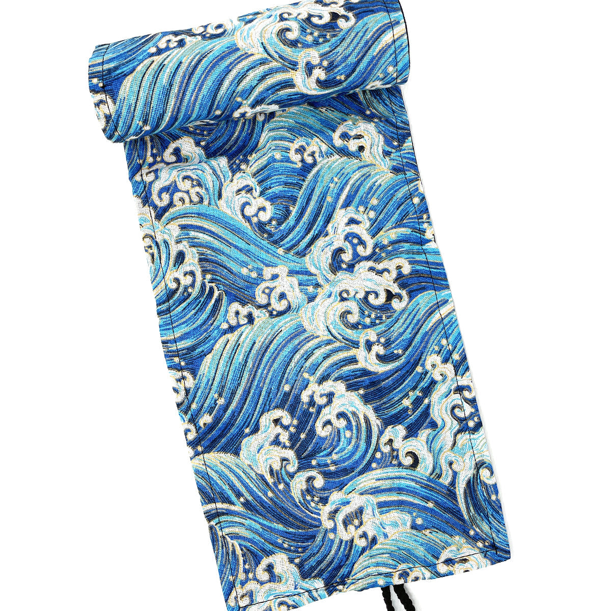 Wrapables Pencil Roll Organizer, Colored Pencil Wrap Pouch (72 slots), Blue Waves