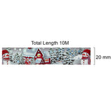 Wrapables Holographic Foil Washi Masking Tape, Gingerbread House & Snowman, 20mm x 10M