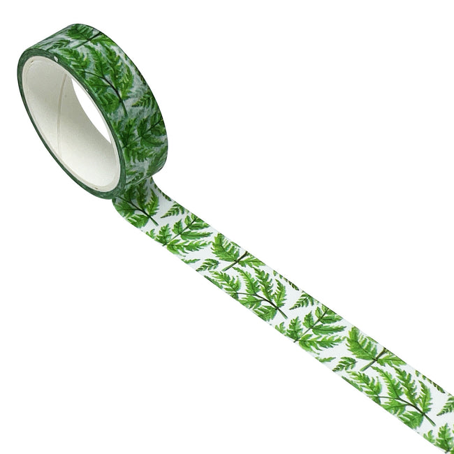 Wrapables Beautiful Scenery Washi Masking Tape, Tropical Ferns, 15mm x 5M