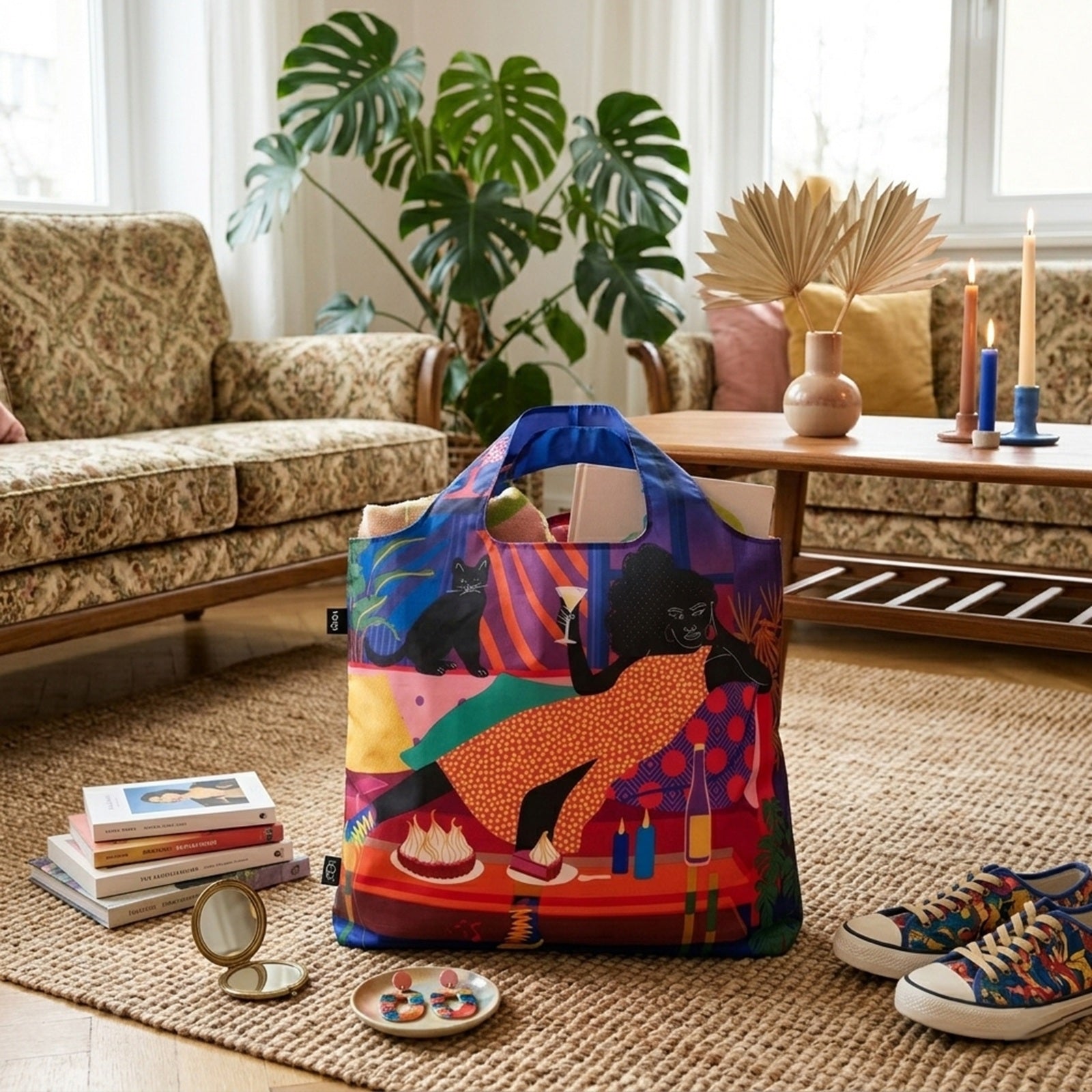 LOQI Artist Aurelia Durand Chill Evening Recycled Reusable Shopping Bag