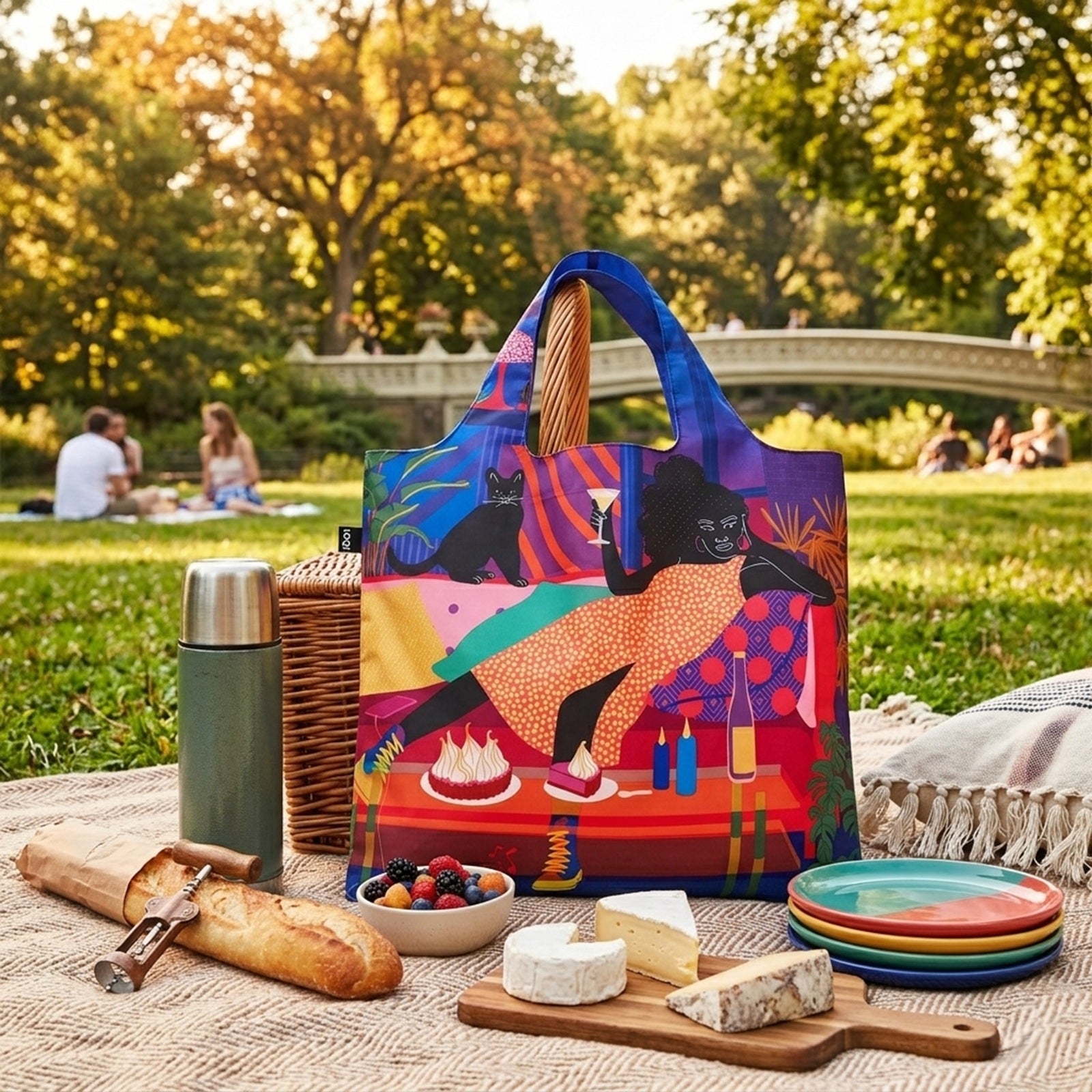 LOQI Artist Aurelia Durand Chill Evening Recycled Reusable Shopping Bag
