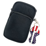 Wrapables 10 Pack Chapstick Holder Keychain with 10 Pieces Metal Clasps, Patriotic Flag