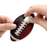 Wrapables 10 Pack Chapstick Holder Keychain with 10 Pieces Metal Clasps, Football