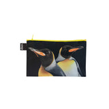 LOQI National Geographic Recycled Zip Pockets, Set of 3, Owls, Butterflies, Penguins