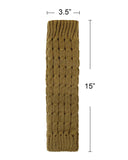 Wrapables Women's Cable Knit Leg Warmers, Chocolate