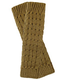 Wrapables Women's Cable Knit Leg Warmers, Chocolate