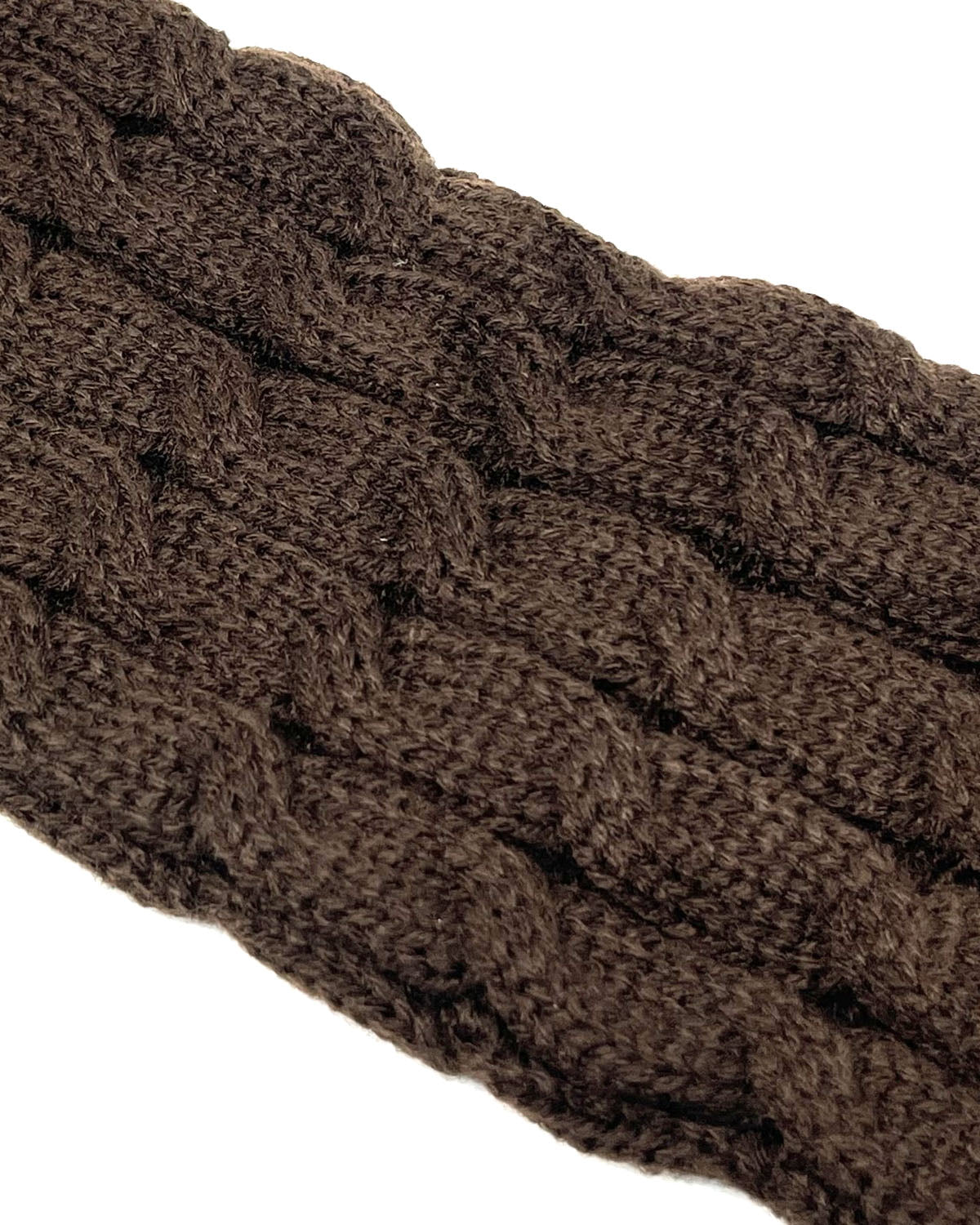 Wrapables Women's Cable Knit Leg Warmers, Dark Brown