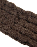 Wrapables Women's Cable Knit Leg Warmers, Dark Brown