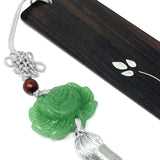 Wrapables Sandalwood Bookmark with Pendant Tassel for Book Lovers and Readers, Water Lily