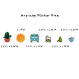 Wrapables Waterproof Vinyl Stickers for Water Bottles, Laptop, Phones, Skateboards, Decals for Teens, 100pcs, Peachy Good Times