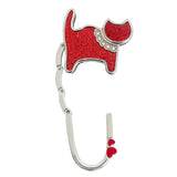 Wrapables Stylish Purse Hook Hanger, Foldable Handbag Table Hanger, Red Cat