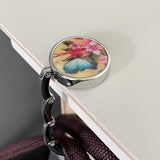 Wrapables Scenic Purse Hook Hanger, Foldable Handbag Table Hanger, Floral Butterfly