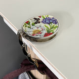 Wrapables Stylish Purse Hook Hanger, Foldable Handbag Table Hanger, Spring Floral