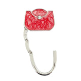 Wrapables Stylish Purse Hook Hanger, Foldable Handbag Table Hanger, Rose Handbag