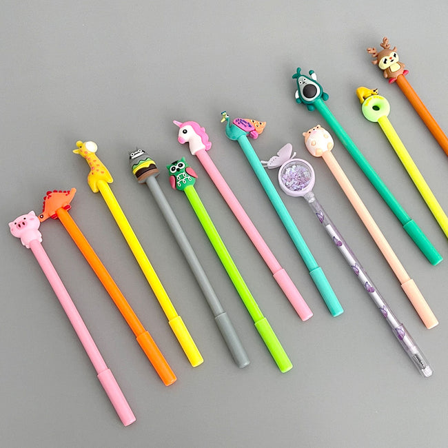 Wrapables Gel Pens School Office Supplies, Cute Critters