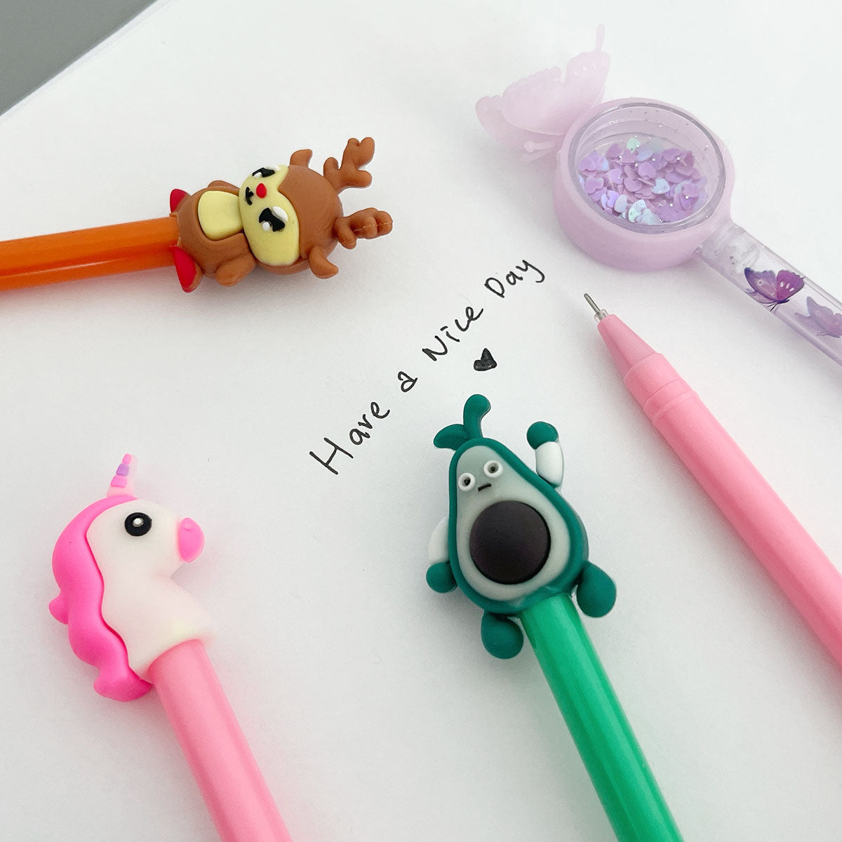 Wrapables Gel Pens School Office Supplies, Cute Critters