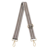 Wrapables Wide Adjustable Crossbody Handbag Strap, Women's Replacement Bag Strap for Purses, Khaki Stripes